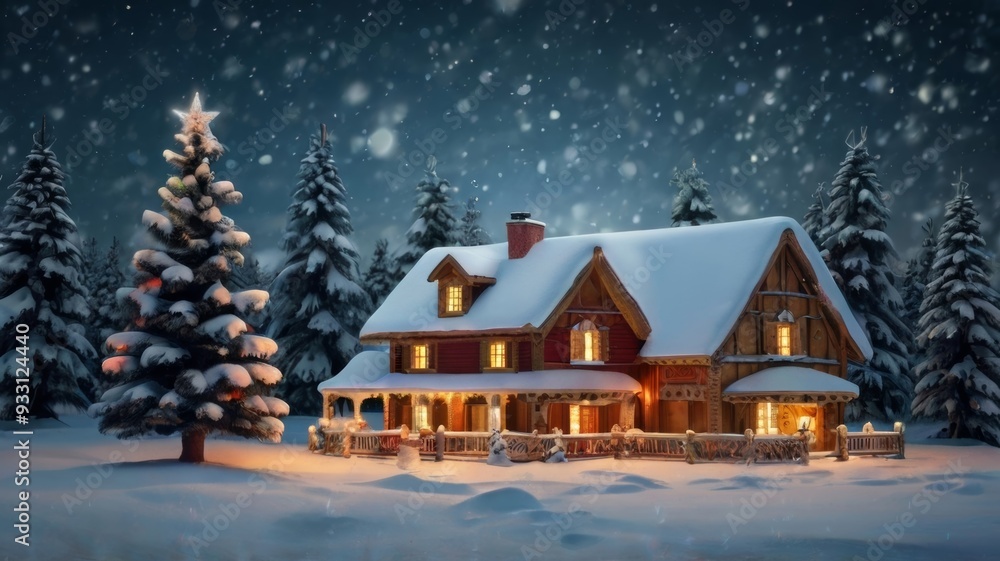 Flat christmas background Flat christmas background