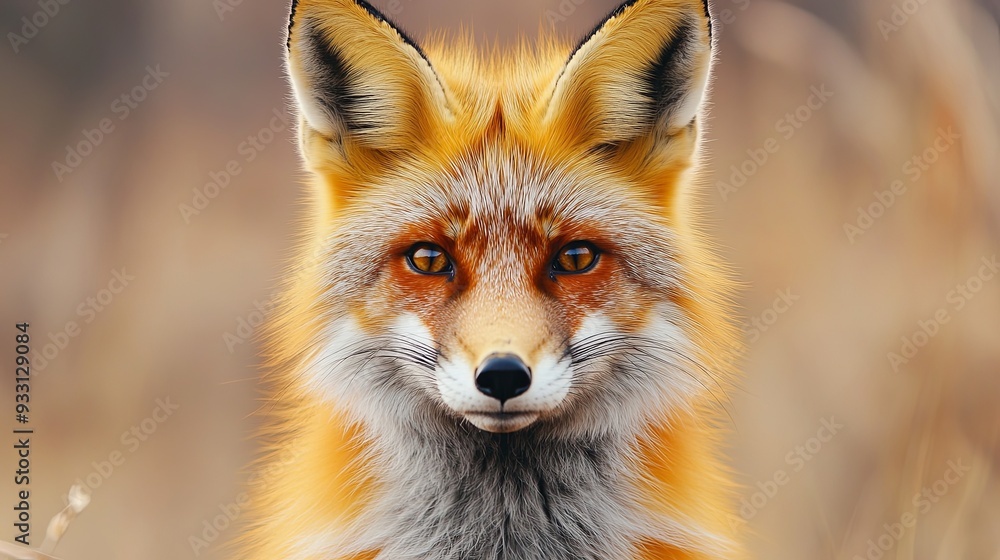 A fox with a brownish orange coat and a black nose A fox with a brownish orange coat and a black nose