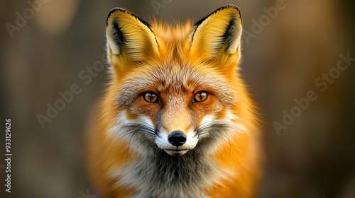 A fox with a yellow face and brown fur