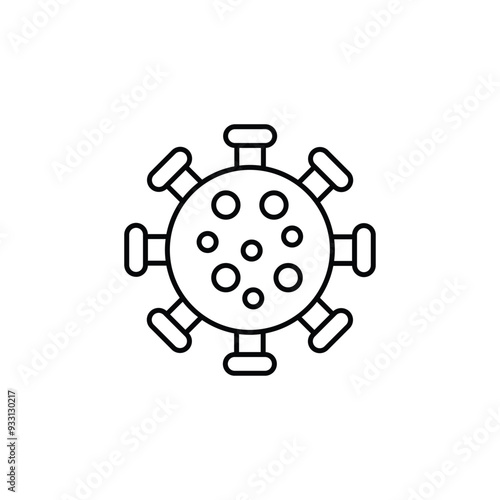 Infectious Disease icon design with white background stock illustration