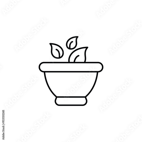 Naturopathy icon design with white background stock illustration