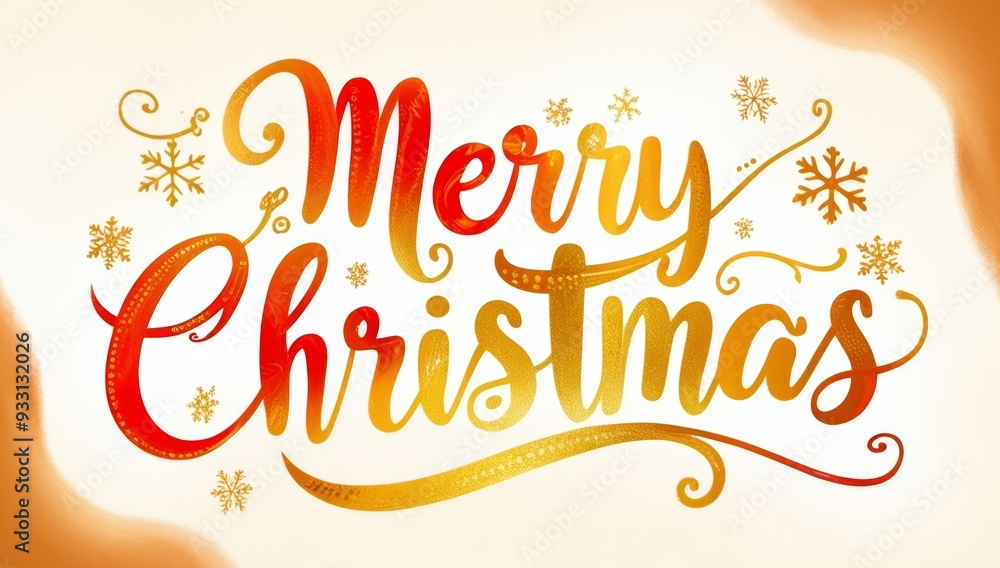 Vibrant cursive gradient golden Christmas lettering Vibrant cursive gradient golden Christmas lettering