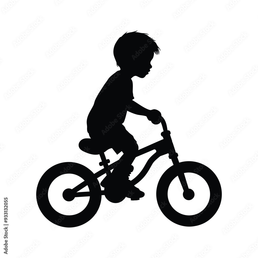 Obraz premium Baby kids bicycle silhouette