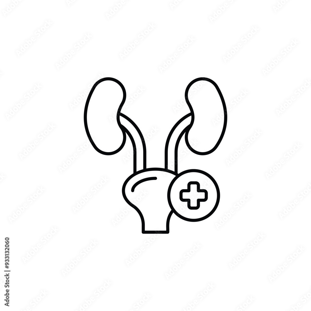 Urology icon design with white background stock illustration Urology icon design with white background stock illustration