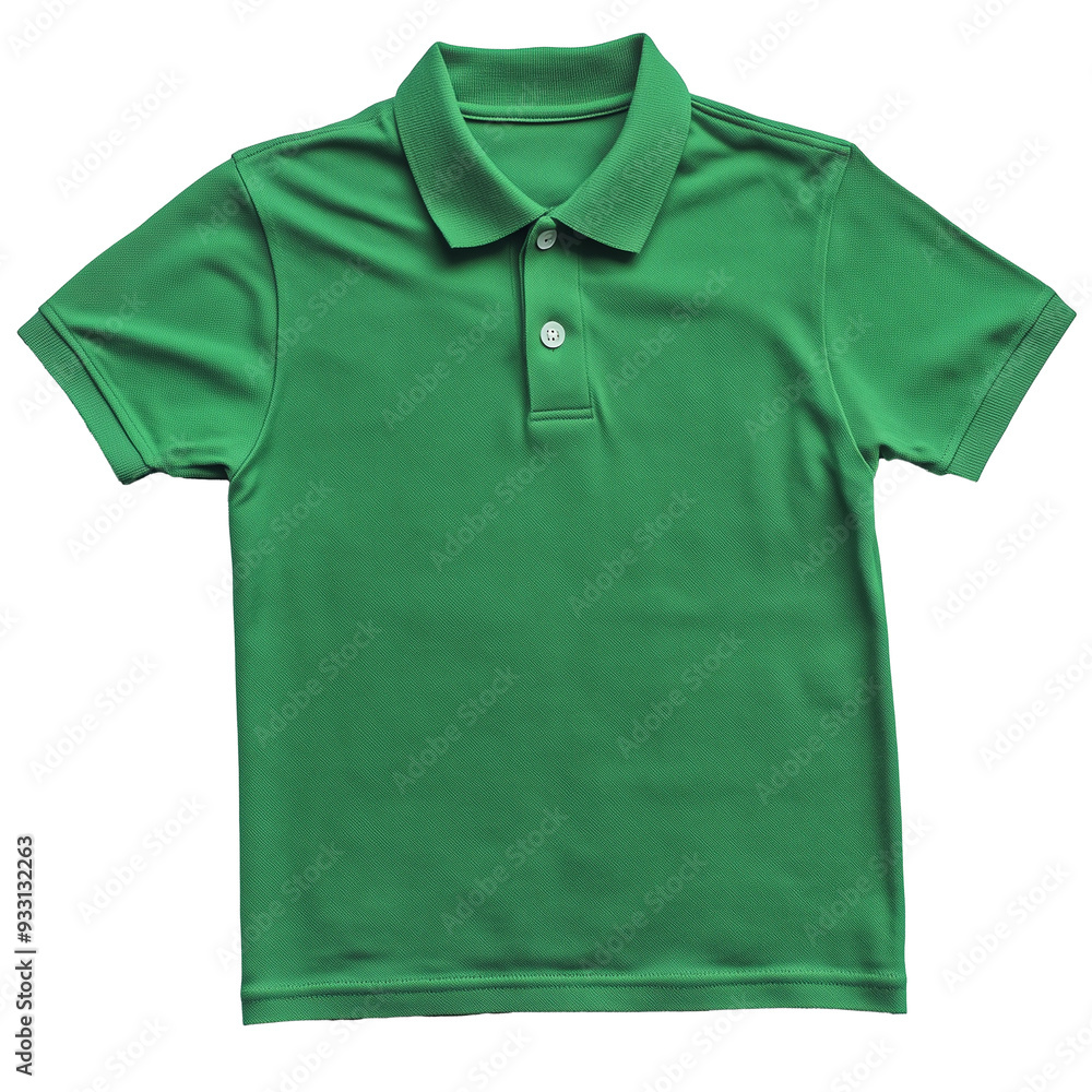 Green short sleeve Polo t-shirt mockup isolated on transparent or white background Green short sleeve Polo t-shirt mockup isolated on transparent or white background