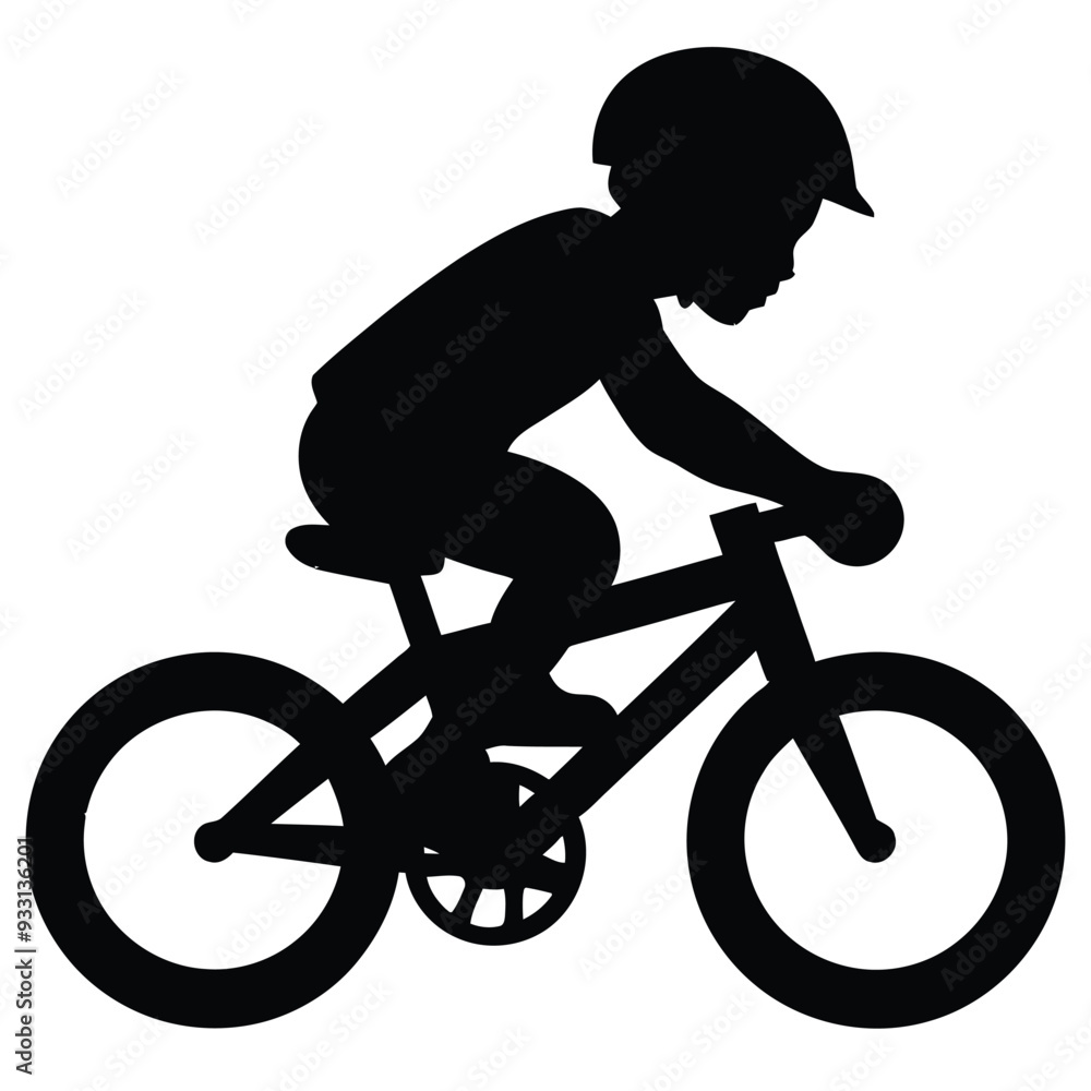 Obraz premium Baby kids bicycle silhouette