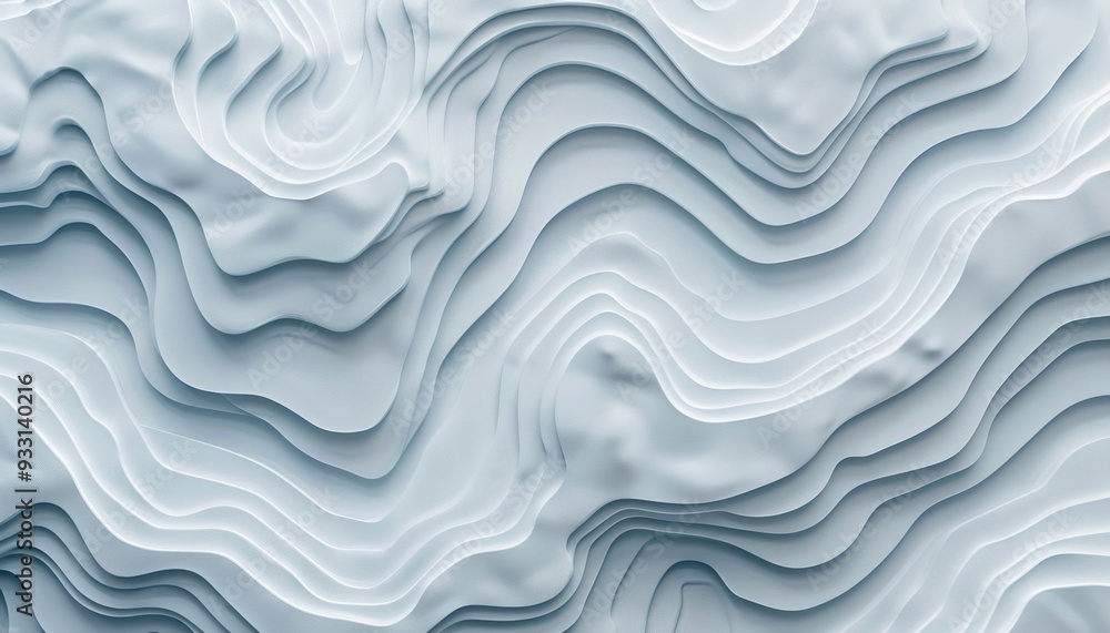 Abstract Minimalist White 3D Topographic Map Art with Fluid Lines and Curves, Clean and Elegant, Background with Copy Space Abstract Minimalist White 3D Topographic Map Art with Fluid Lines and Curves, Clean and Elegant, Background with Copy Space