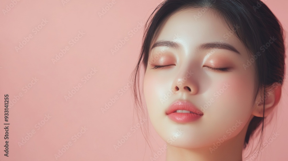 A beautiful young asian woman skincare A beautiful young asian woman skincare