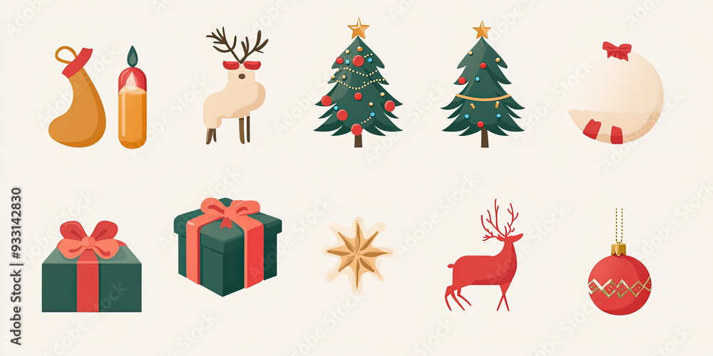 christmas icons christmas icons