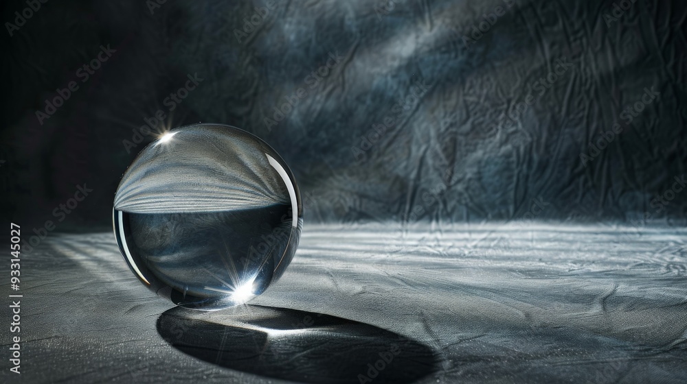 Obraz premium Crystal Ball on a Dark Background.