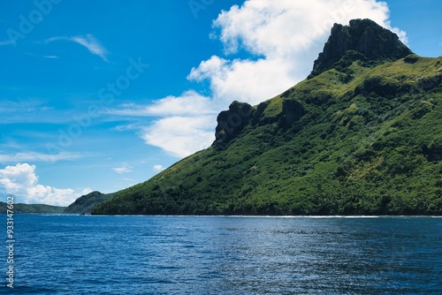 Wallpaper Mural Lush green hills of volcanic islands of the Yasawa archipelago, Fiji. Beautiful, paradise-like small islands close to the main islands of Fiji. Tropical paradise and a luxurious tourist destination.  Torontodigital.ca