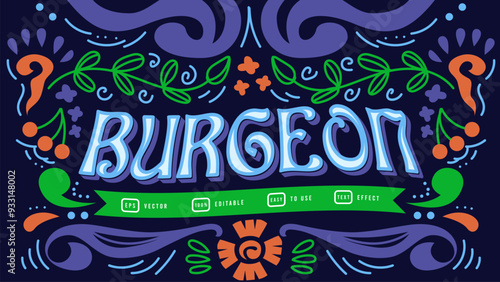 Burgeon Editable Text Effect