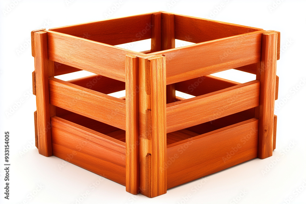 Empty wooden crate isolated on white background Empty wooden crate isolated on white background