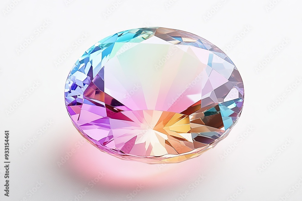 A colorful diamond with a rainbow effect A colorful diamond with a rainbow effect