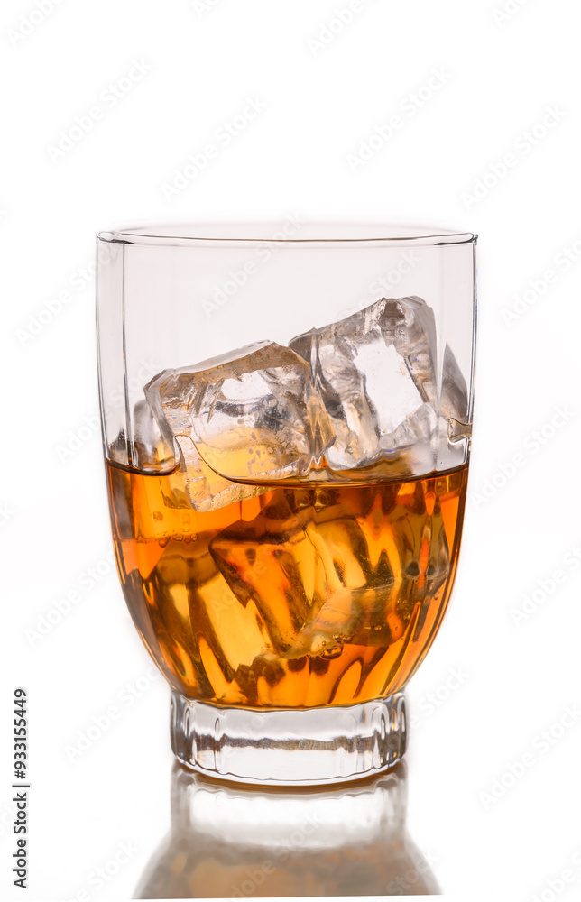 ice cube whiskey glass isolated on white background ice cube whiskey glass isolated on white background