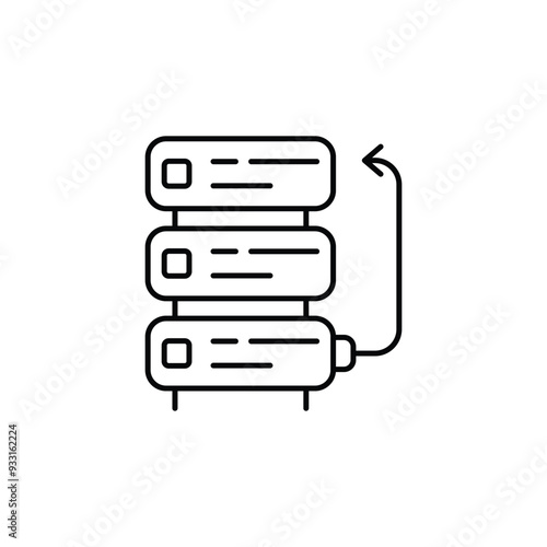 Priority Arrangement icon design with white background stock illustration