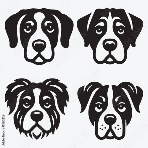 Creative Dog Silhouette Collection Stunning Clip Art for All Pet Enthusiasts