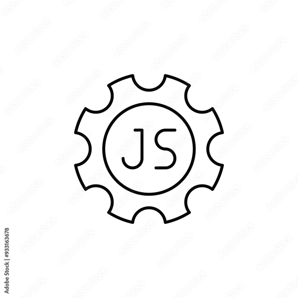 Obraz premium Javascript icon design with white background stock illustration
