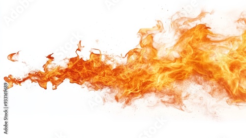 Fire, isolated on a white background