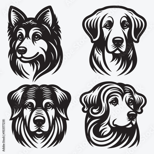 Wallpaper Mural Creative Dog Silhouette Collection Stunning Clip Art for All Pet Enthusiasts Torontodigital.ca