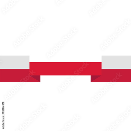 National Poland Flag. Vector Icon