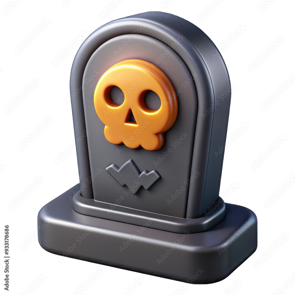 Halloween decoration with tombstone and pumpkins Halloween decoration with tombstone and pumpkins
