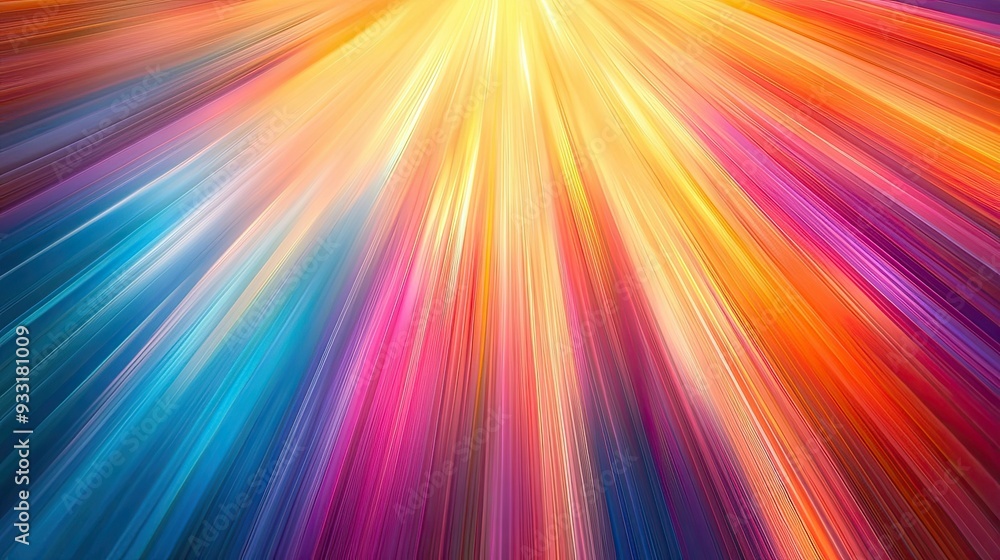 Bright, colorful rays emanate outward, creating a lively and dynamic backdrop full of energy. Bright, colorful rays emanate outward, creating a lively and dynamic backdrop full of energy.