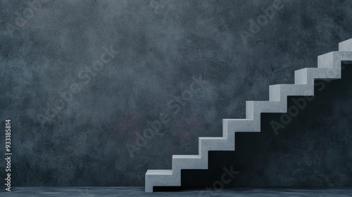 Climbing the Staircase of Economic Inequality: Visual Metaphor Illustrating Social Divide with Copy Space, 8K Resolution