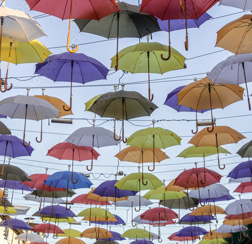 colorful umbrellas on the beach