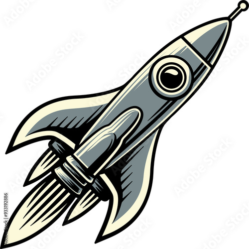 Rocket Space Ship Cartoon S...