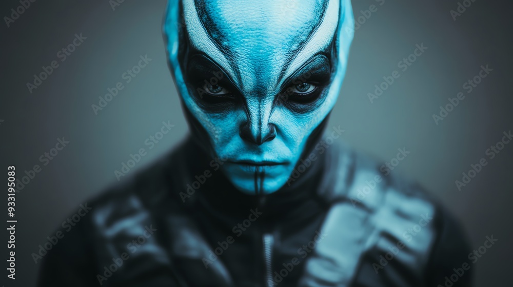 Man with realistic alien makeup and costume Man with realistic alien makeup and costume