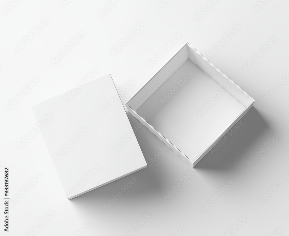 Fototapeta premium This is a mockup, isolated, side view of a bare cassette tape box. The case is a vintage cassette tape case with a retro cassette tape box mock up. The box is made out of plastic analog magnetic