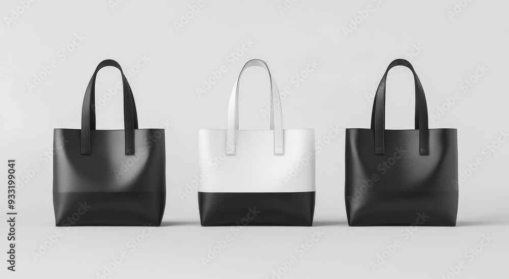 Women's leather bag mock up isolated on black and white. Clear purse mockup mockup of woman accessories. Empty pouches set for presentation. Women's leather bag mock up isolated on black and white. Clear purse mockup mockup of woman accessories. Empty pouches set for presentation.