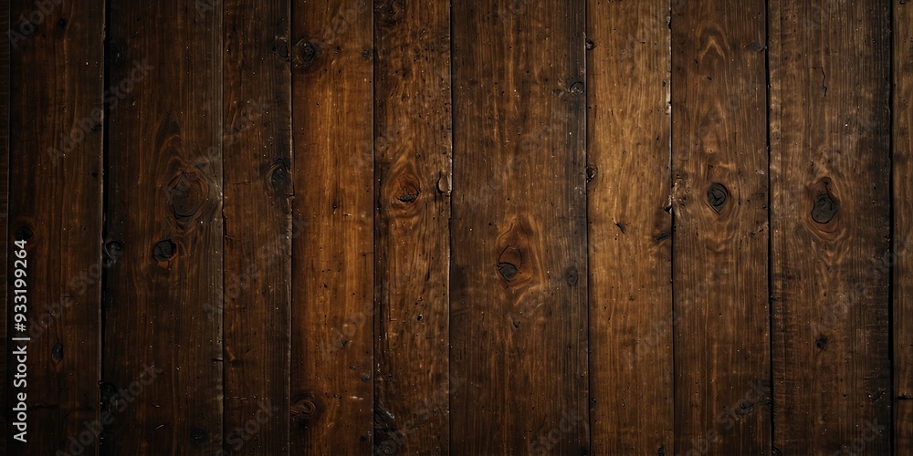 Naklejka premium An aged wooden surface showcasing an intricate design with a captivating visual appeal in a copy space image.