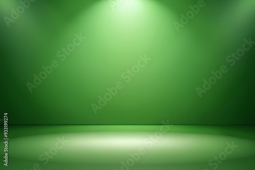 Gradient Green studio room background for product