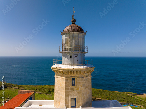 Faro del Cabo Machichaco de Bermeo en Vizcaya photo