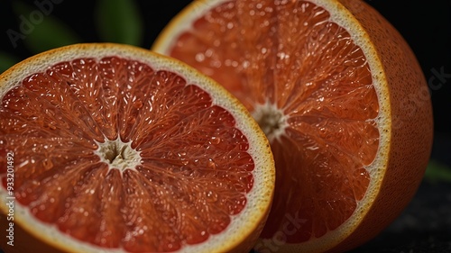 grapefruit A whole grapefruit and a slice from the grapefruit. photo