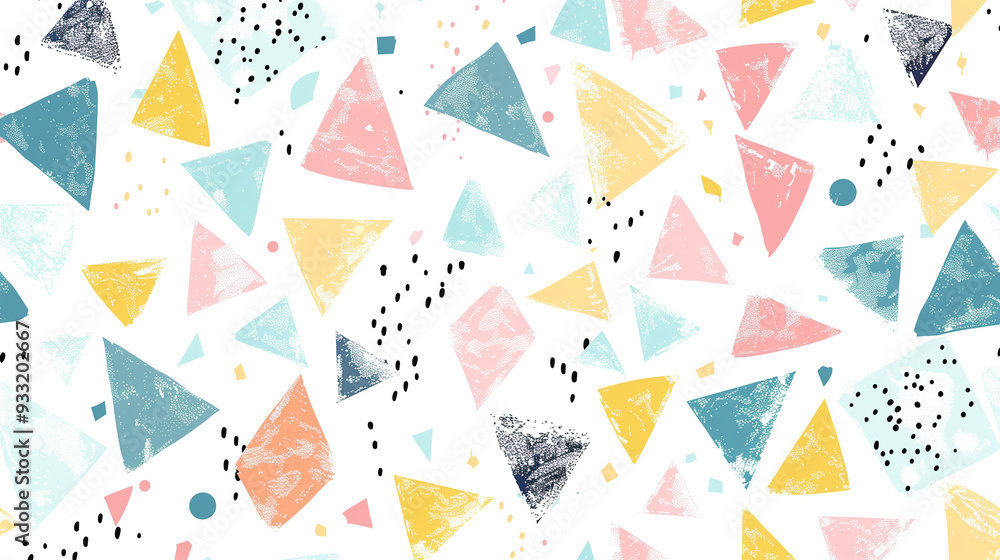 Abstract Geometric Shapes with Soft Pastel Colors in a Modern and Playful Artistic Pattern. Abstract Geometric Shapes with Soft Pastel Colors in a Modern and Playful Artistic Pattern.