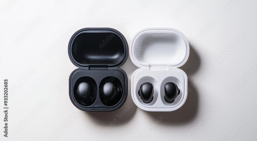 The mockup set is blank and black and white, isolated on a white background The mockup set is blank and black and white, isolated on a white background