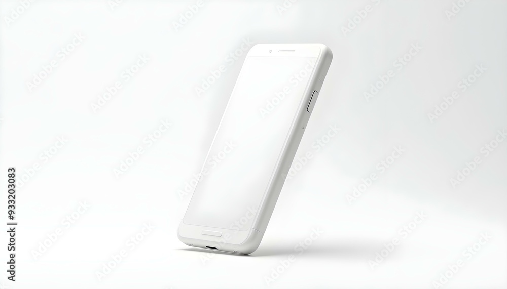 Mockup mobile phone with white screen standing floating, white background, Mobile Mockup, Mobile on white background, mobile screen blank Mockup mobile phone with white screen standing floating, white background, Mobile Mockup, Mobile on white background, mobile screen blank