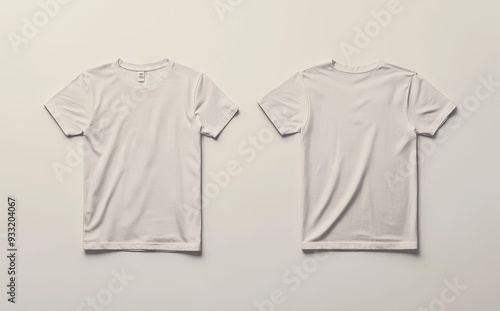 Blank melange t-shirt mockup with front and back views