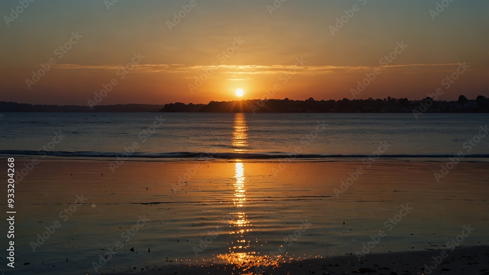 A picturesque sunrise with copy space image. A picturesque sunrise with copy space image.