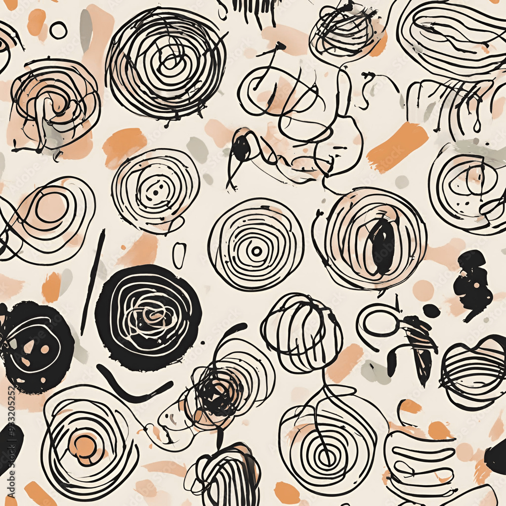 seamless pattern with circles seamless pattern with circles