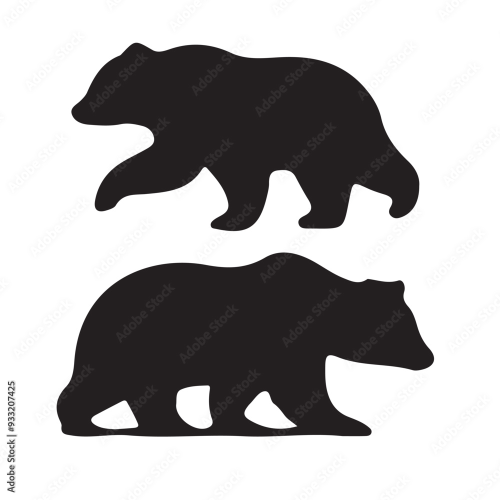 Fototapeta premium silhouette of a polar bear