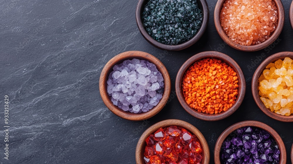 Exquisite Edible Gemstone Garnished Food Festival with Copy Space, High Detail 8K Resolution Exquisite Edible Gemstone Garnished Food Festival with Copy Space, High Detail 8K Resolution