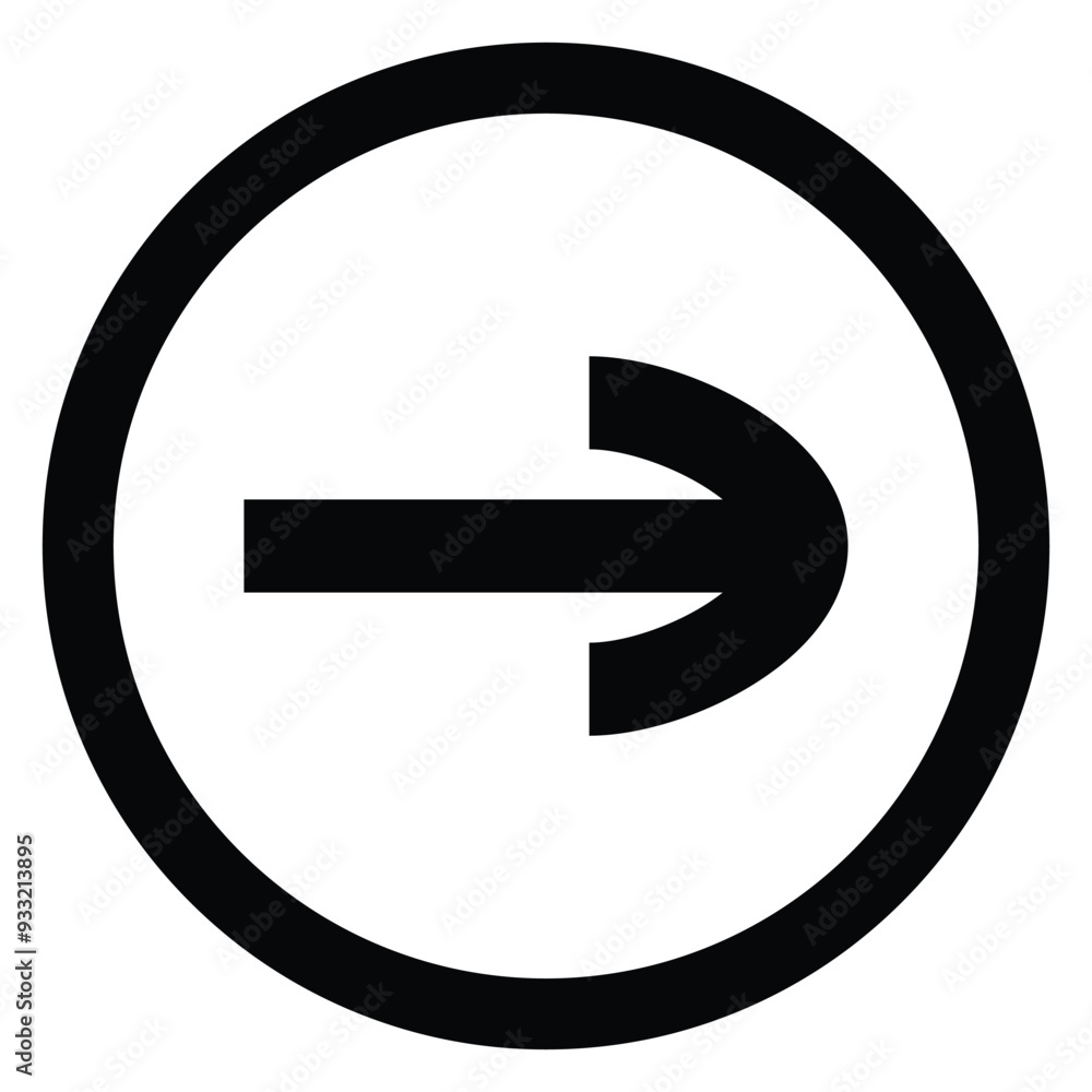 Artistic modern black arrow and circle stroke vector design isolated on a white square background Artistic modern black arrow and circle stroke vector design isolated on a white square background