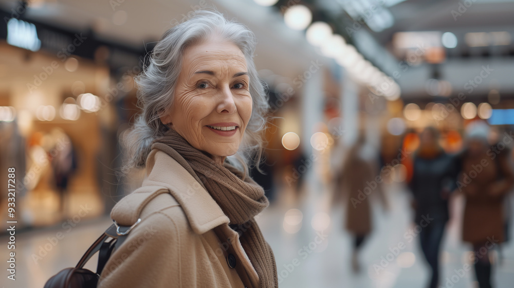 Charming smiling woman 60s with grey hair portrait. People lifestyle concept Charming smiling woman 60s with grey hair portrait. People lifestyle concept