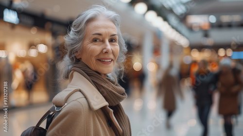 Wallpaper Mural Charming smiling woman 60s with grey hair portrait. People lifestyle concept Torontodigital.ca