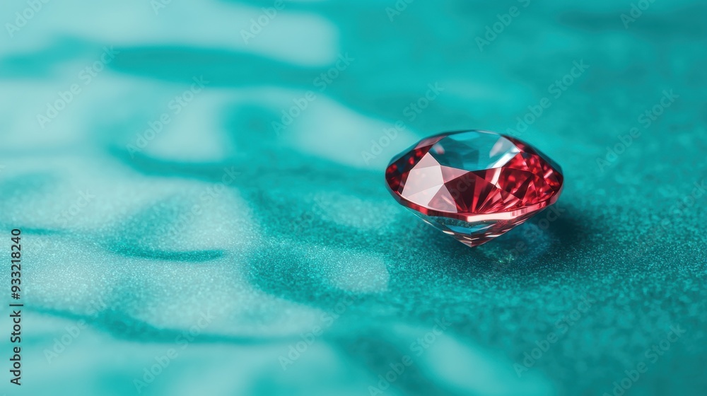 Tranquil Ocean Essence - A Stunning Gemstone Representing Serenity and Depth with Copy Space for Text, 8K High Detail Tranquil Ocean Essence - A Stunning Gemstone Representing Serenity and Depth with Copy Space for Text, 8K High Detail