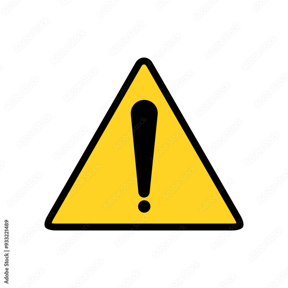 Danger sign vector. Warning sign isolated on white background. Danger sign vector. Warning sign isolated on white background.